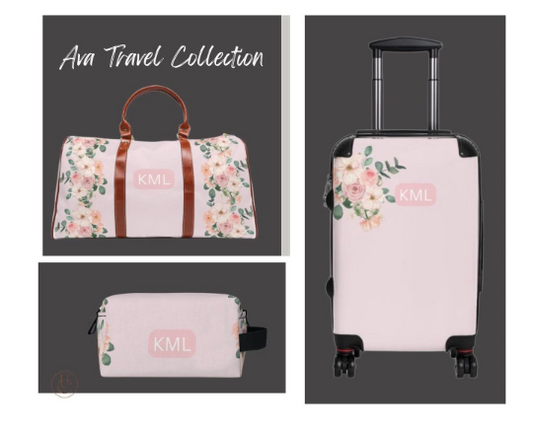 Customized gift, Coquette Aesthetic, cabin luggage, overnight travel bag, cosmetic bag, honeymoon luggage