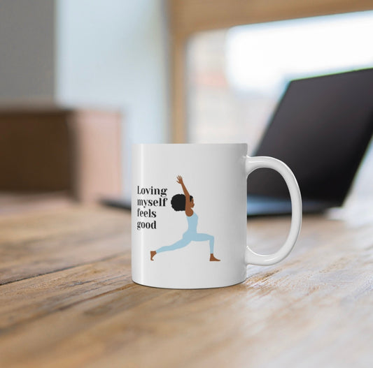 African American Yogi Mug, Self love, Gifts for her, Yoga lover