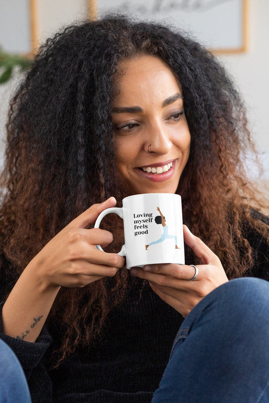 African American Yogi Mug, Self love, Gifts for her, Yoga lover