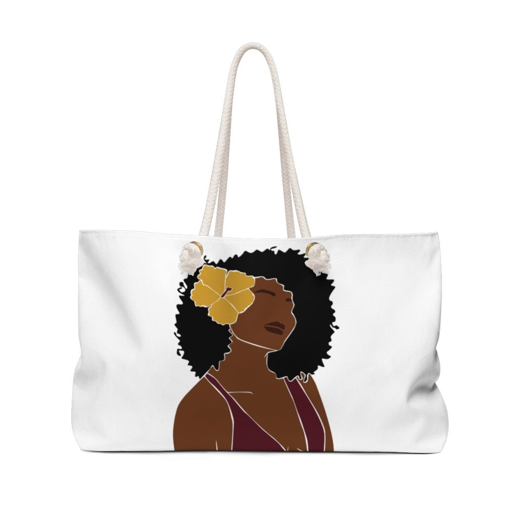 Black Girl Travel Bag, Weekender Bag, Black Girl Magic, Black Owned Shops, African American Teacher Gift, Self Care Kit, tote bag