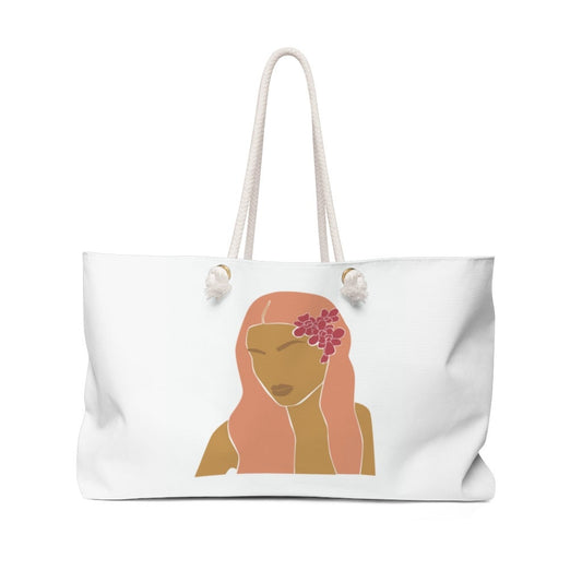 Coquette Weekend Bag, Black Girl Travel Bag, Weekender Bag, Black Girl Magic, African American, Self care kit, pink Tote Bag