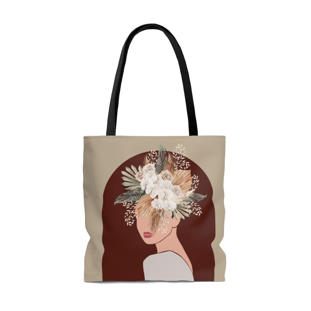 Boho Bride Tote Bag , Bridal Party Favor, Bridal Proposal Box, Halloween, Bachelorette Favor, Floral boho weekender bag, weekend bag, boho