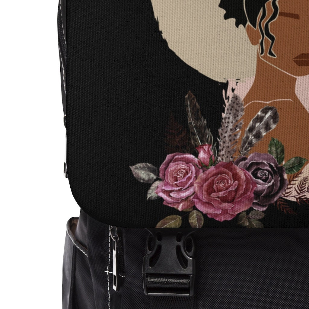 Black Girl Magic Casual Shoulder Backpack, Travel Backpack, canvas backpack, cute backpack, Black Owned Shops, African American Trav