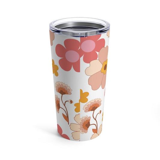 Retro aesthetic Tumbler 20oz, Floral Tumbler, tumblers,insulated tumbler, best friend gift, neighbor gift