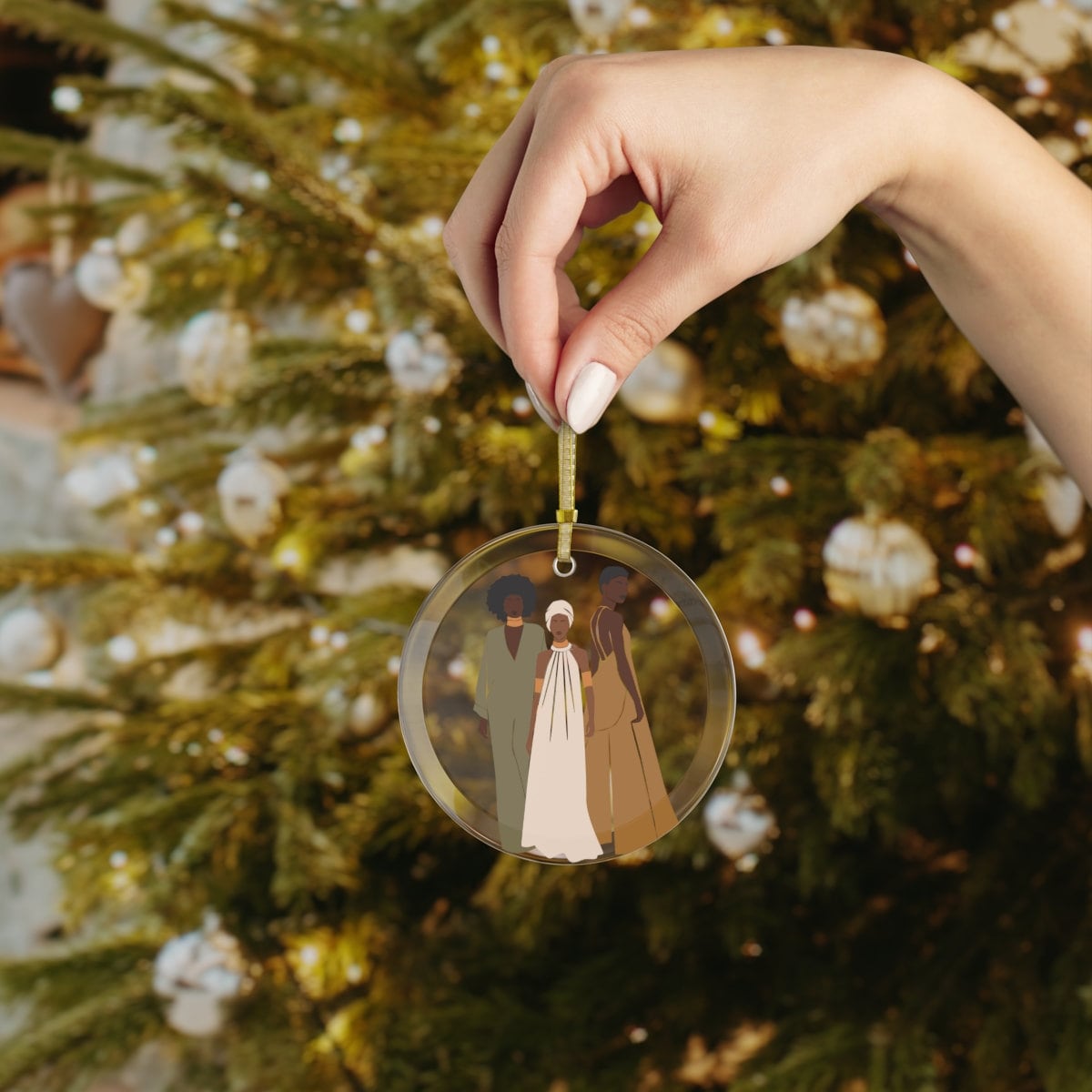 Black Girl Magic Glass Ornament, 2022 ornament, Best friend gift, African American Woman, girl boss Christmas ornament, gift for Sister