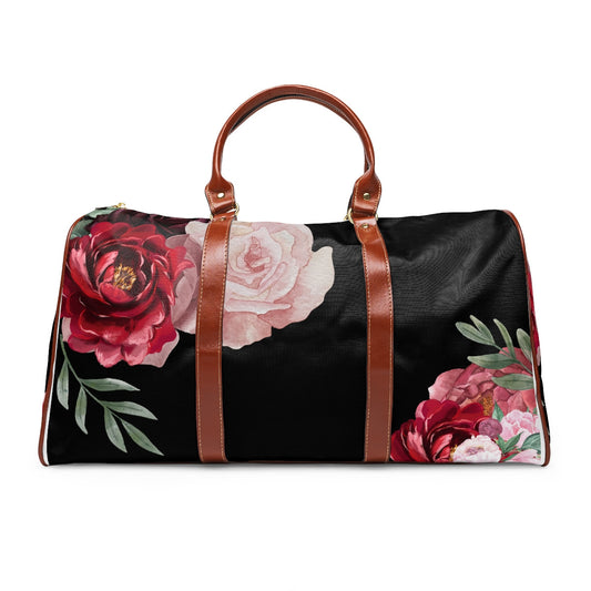 Dark Academia Travel Bag, Weekender Bag, , Black Owned Shops, Dark Cottagecore Christmas Gift, Self Care Kit, Overnight bag. Botanical