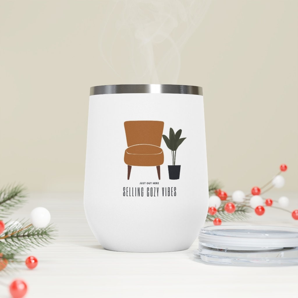 Wine tumbler Real Estate Agent gift, Realtor gift, Real Estate branding, Decor,wine tumbler with lid, realtor closing gift,interior designer