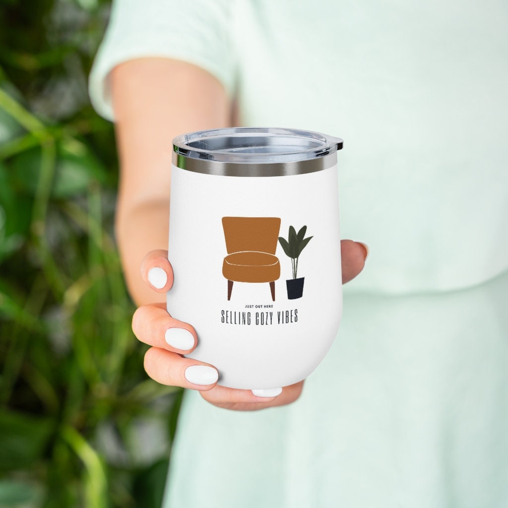 Wine tumbler Real Estate Agent gift, Realtor gift, Real Estate branding, Decor,wine tumbler with lid, realtor closing gift,interior designer