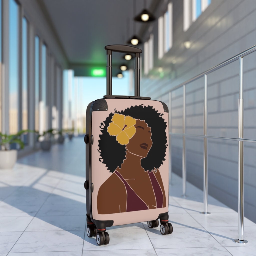 Suitcase, Boho, Room Decor, Black Girl Magic, Black Owned Shops, Gifts for her, Summer Gift, Self Care Gift, Black Girl Luggage