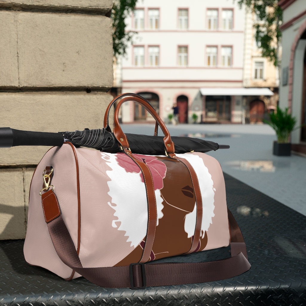 Black Girl Travel Bag, Weekender Bag, Black Girl Magic, Black Owned Shops, gift for Grandma, Self Care Kit