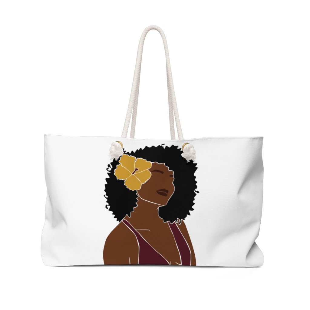 Black Girl Travel Bag, Weekender Bag, Black Girl Magic, Black Owned Shops, African American Teacher Gift, Self Care Kit, tote bag