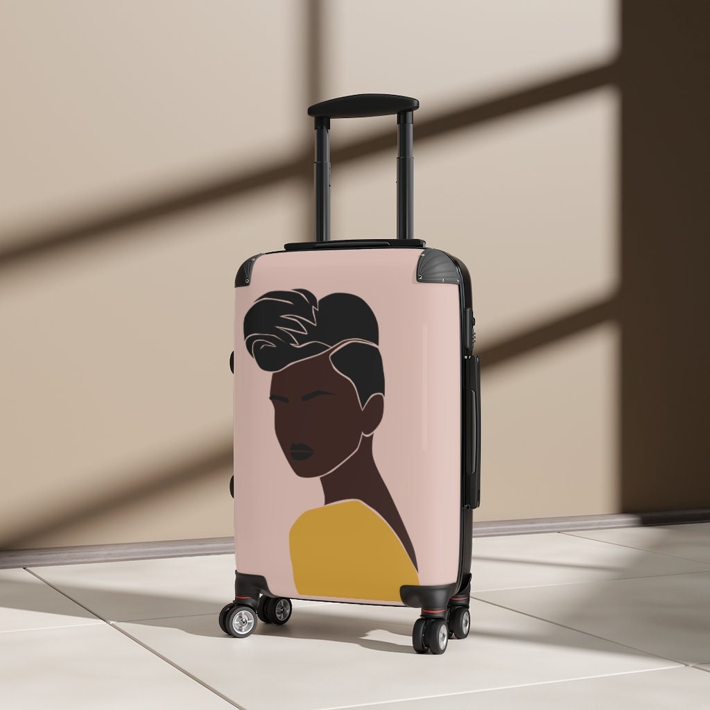 Suitcase, Boho, Room Decor, Black Girl Magic, Black Owned Shops, Gifts for her, Summer Gift, Self Care Gift, Black Girl Luggage