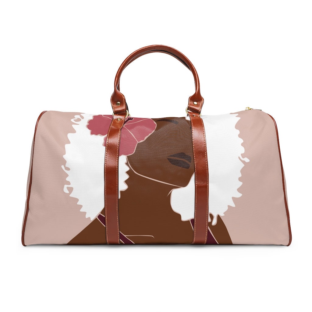 Black Girl Travel Bag, Weekender Bag, Black Girl Magic, Black Owned Shops, gift for Grandma, Self Care Kit