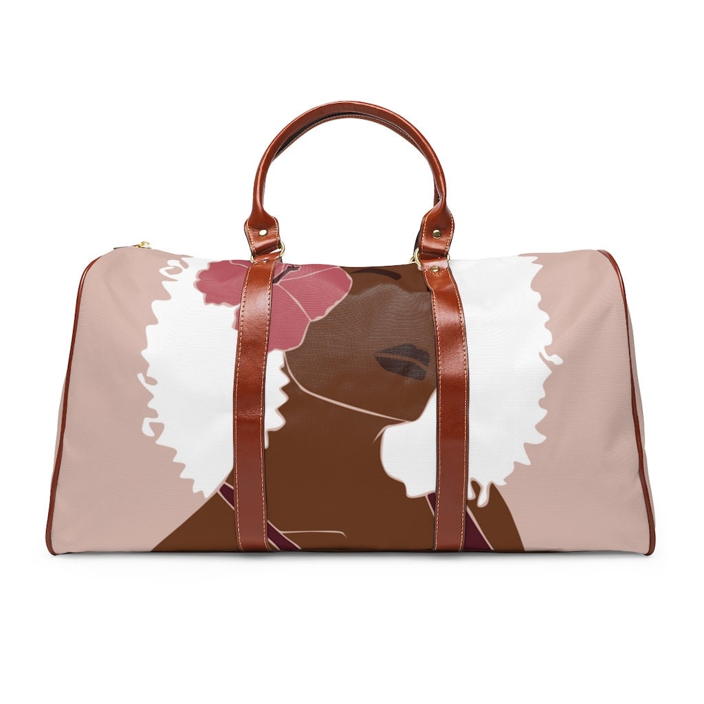 Black Girl Travel Bag, Weekender Bag, Black Girl Magic, Black Owned Shops, gift for Grandma, Self Care Kit