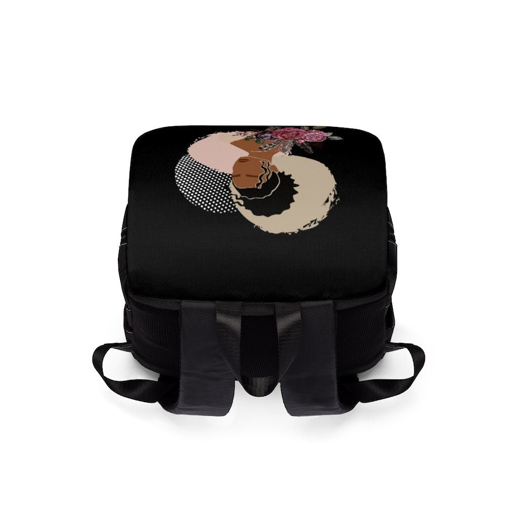 Black Girl Magic Casual Shoulder Backpack, Travel Backpack, canvas backpack, cute backpack, Black Owned Shops, African American Trav
