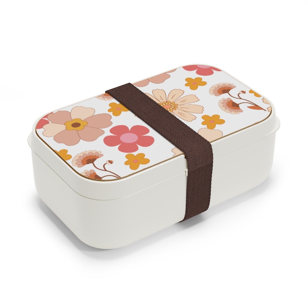 Floral Bento lunch box for adult, Lunch Box, Lunch box, bento box for adults, bento, snack box,  cute lunch box, boho