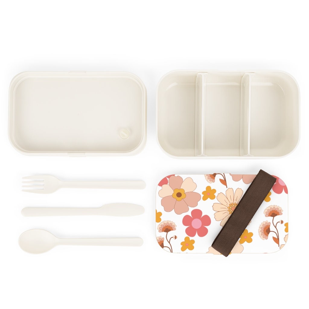 Floral Bento lunch box for adult, Lunch Box, Lunch box, bento box for adults, bento, snack box,  cute lunch box, boho