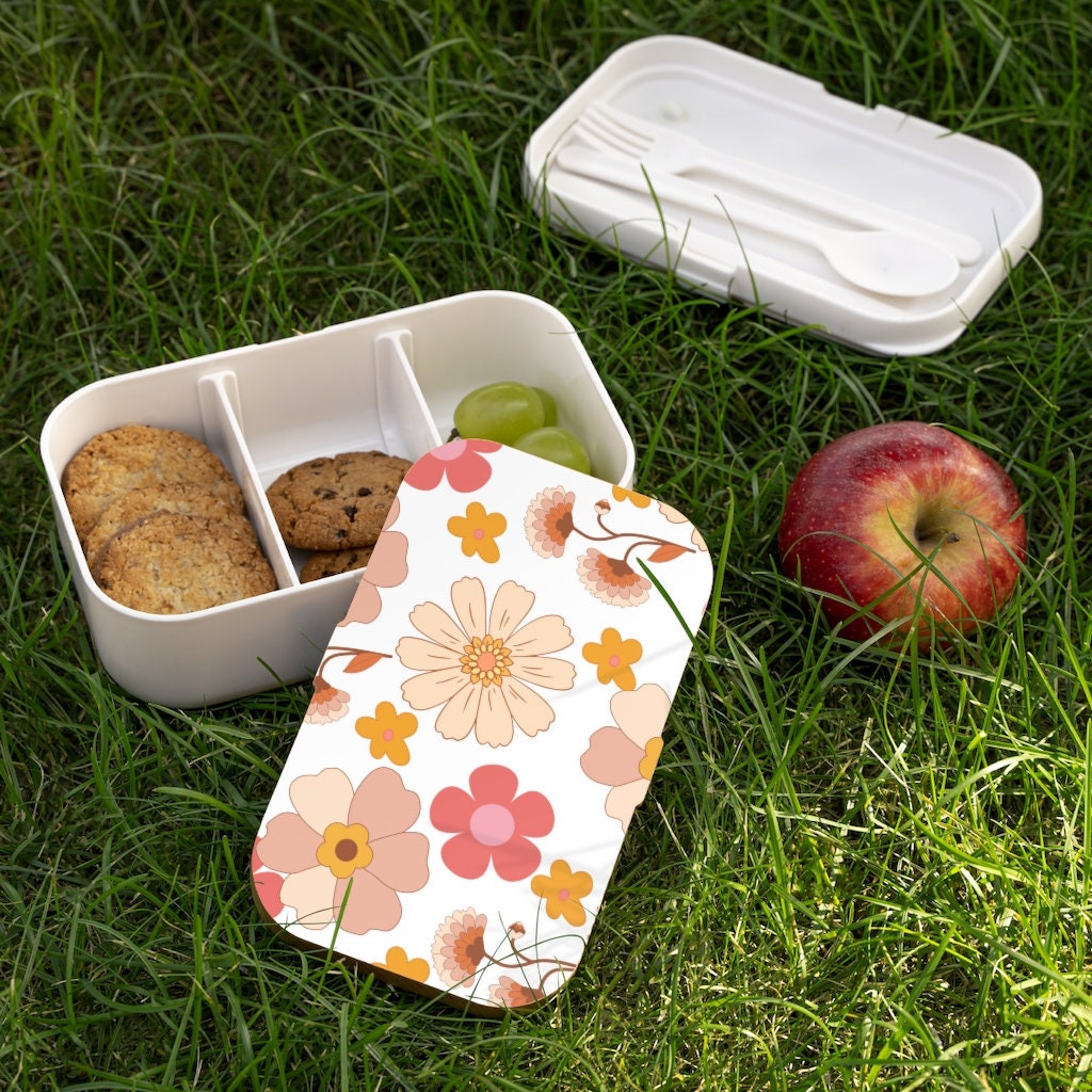 Floral Bento lunch box for adult, Lunch Box, Lunch box, bento box for adults, bento, snack box,  cute lunch box, boho
