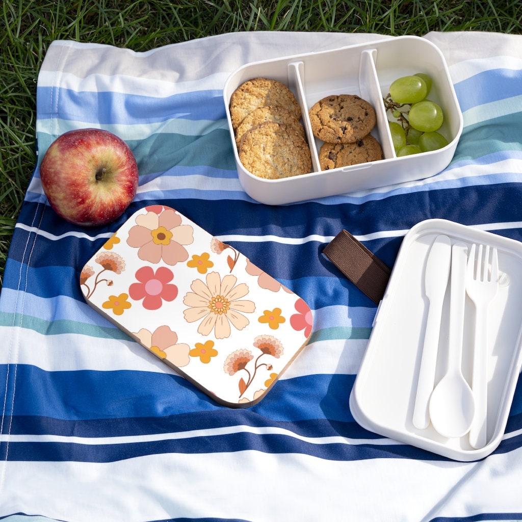 Floral Bento lunch box for adult, Lunch Box, Lunch box, bento box for adults, bento, snack box,  cute lunch box, boho