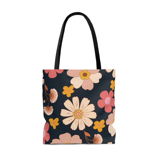 Retro aesthetic Tote Bag , Halloween Tote Bag, Halloween Treat Bags, Halloween, Teacher gift, Floral boho weekender bag, weekend bag
