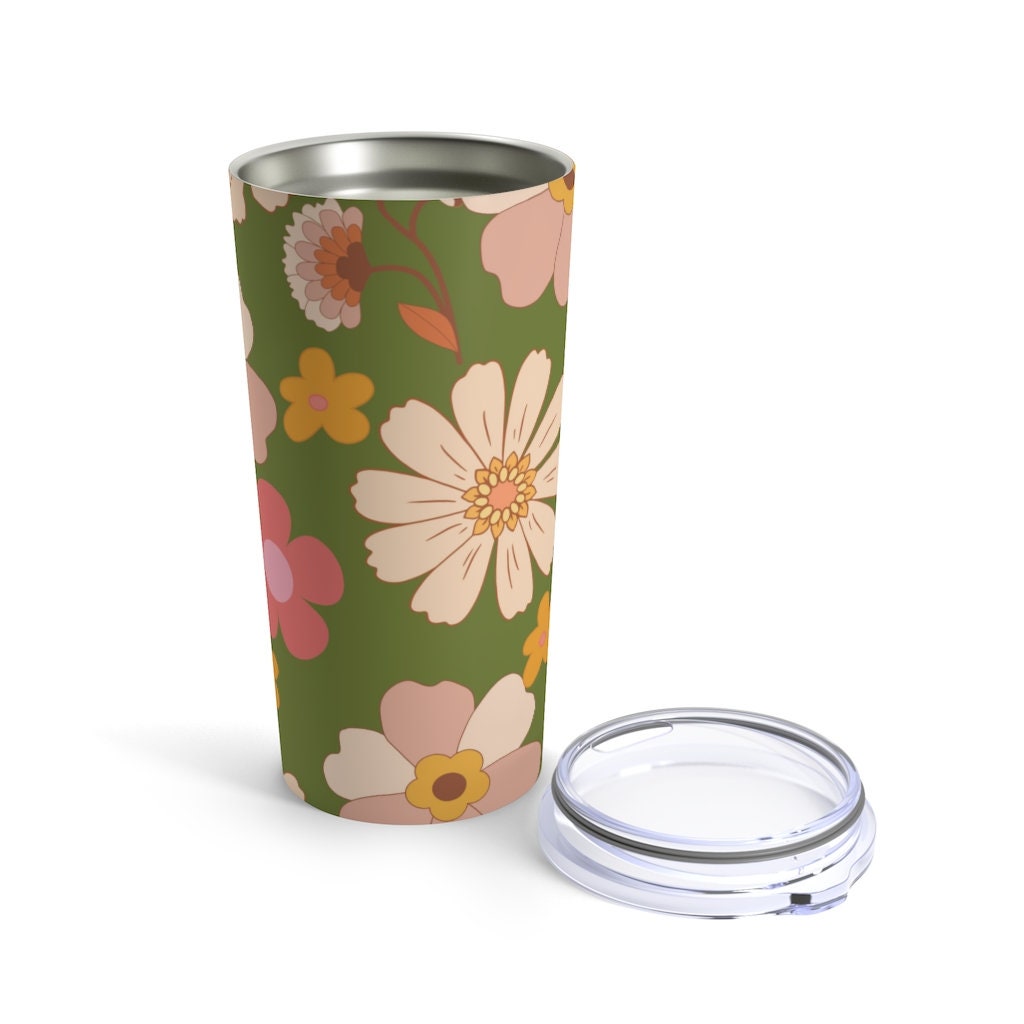 Floral 20oz Tumbler, Boho tumblers, Black owned shop, Bridesmaid tumblers,Bride Tumbler,  Christmas gift