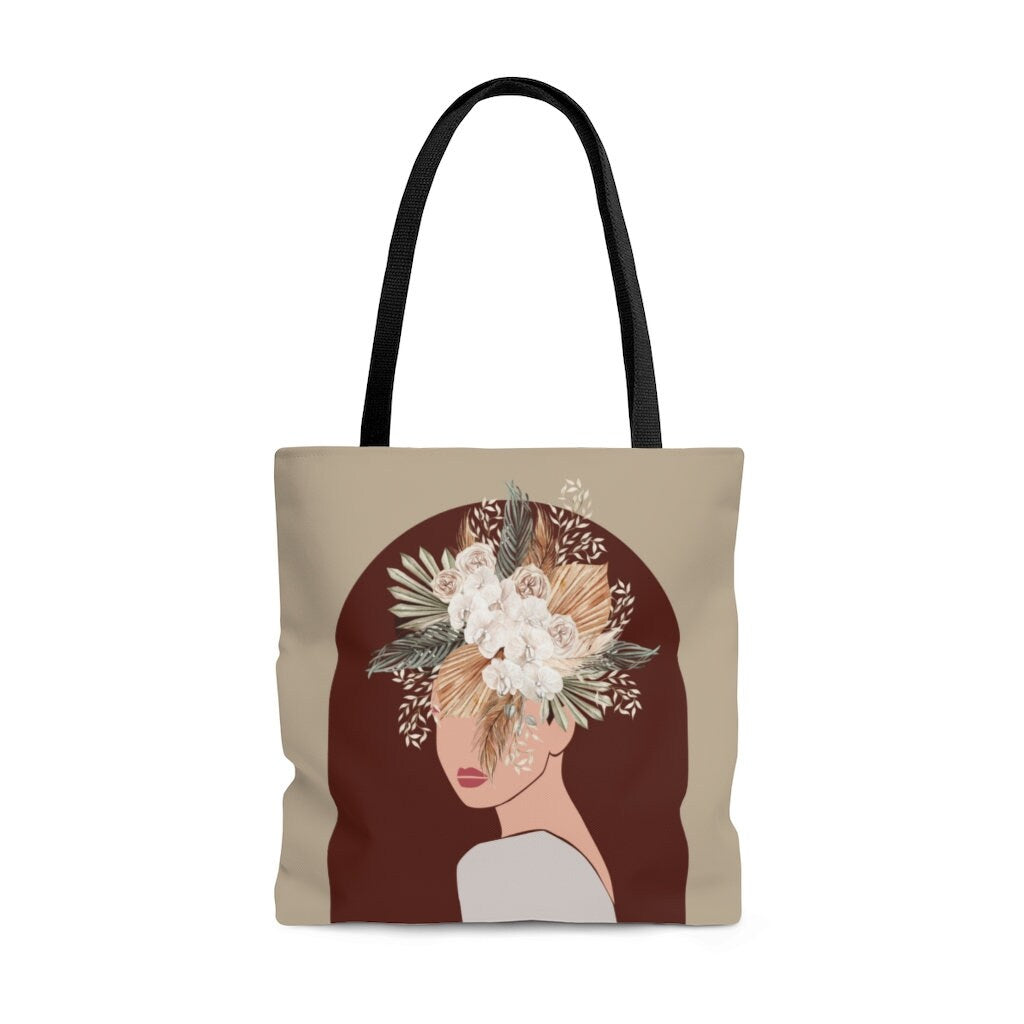 Boho Bride Tote Bag , Bridal Party Favor, Bridal Proposal Box, Halloween, Bachelorette Favor, Floral boho weekender bag, weekend bag, boho