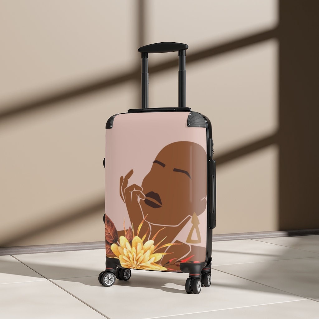 Cancer Survivor Suitcase, Boho, Room Decor, Black Girl Magic, Black Owned Shops, Gifts for her, Summer Gift, Self Care Gift,
