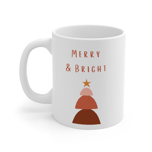 Modern minimalist Christmas mug, Boho Christmas, Hot Chocolate mug, Black Owned shops, Gifts for her