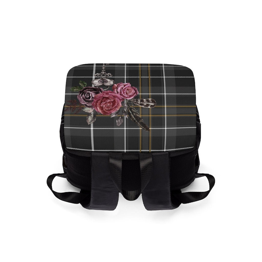 Dark Academia Casual Shoulder Backpack, Travel Backpack, canvas backpack, cute backpack, Goblincore aesthetic, Dark Academia aesthetic