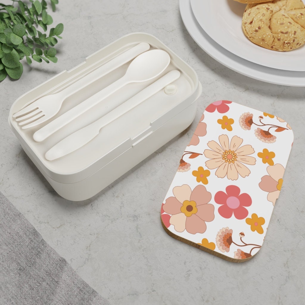 Floral Bento lunch box for adult, Lunch Box, Lunch box, bento box for adults, bento, snack box,  cute lunch box, boho