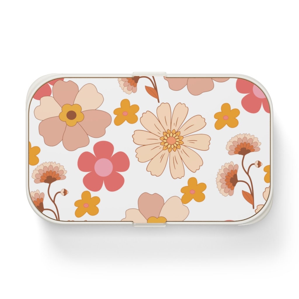 Floral Bento lunch box for adult, Lunch Box, Lunch box, bento box for adults, bento, snack box,  cute lunch box, boho