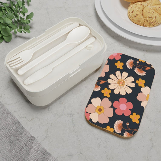 Retro aesthetic Bento lunch box for adult, Lunch Box, Kids bento box, bento box for adults, bento, snack box,  cute lunch box, boho