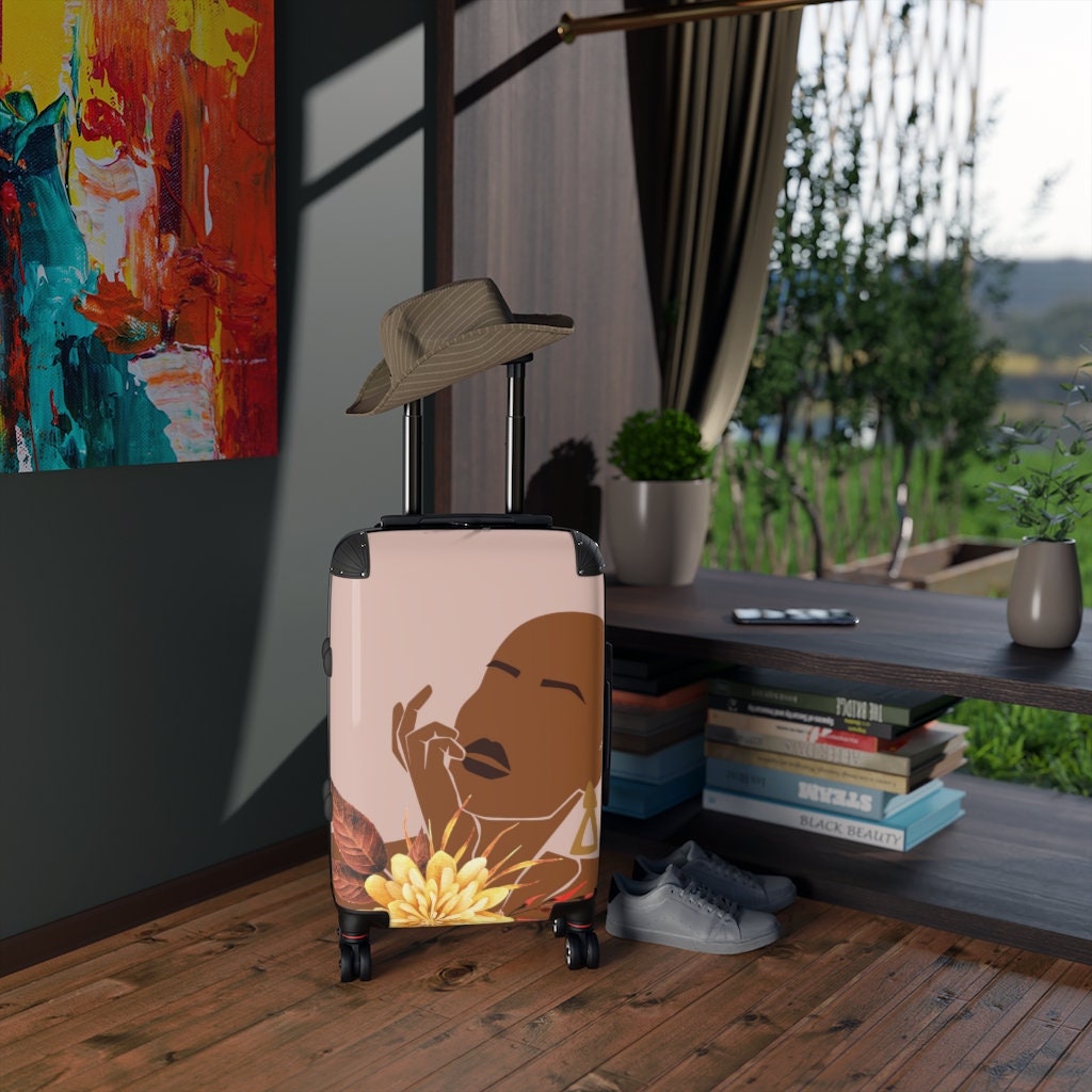 Cancer Survivor Suitcase, Boho, Room Decor, Black Girl Magic, Black Owned Shops, Gifts for her, Summer Gift, Self Care Gift,