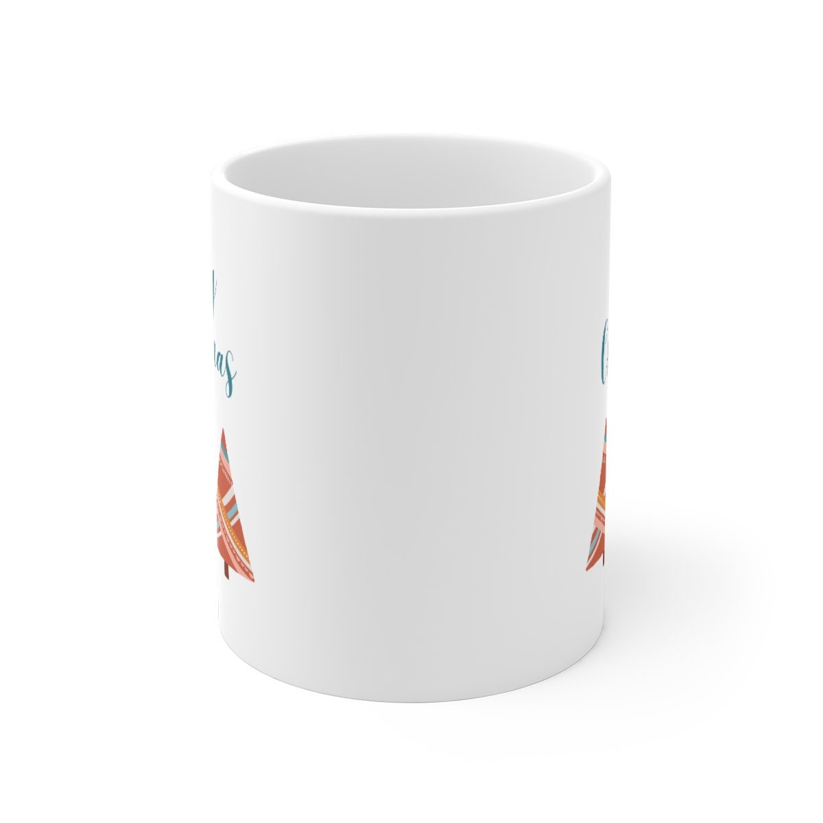 Boho Christmas tree mug, Minimalist, Hot Chocolate mug, Mugs for kids, Black Owned shops, Gifts for her
