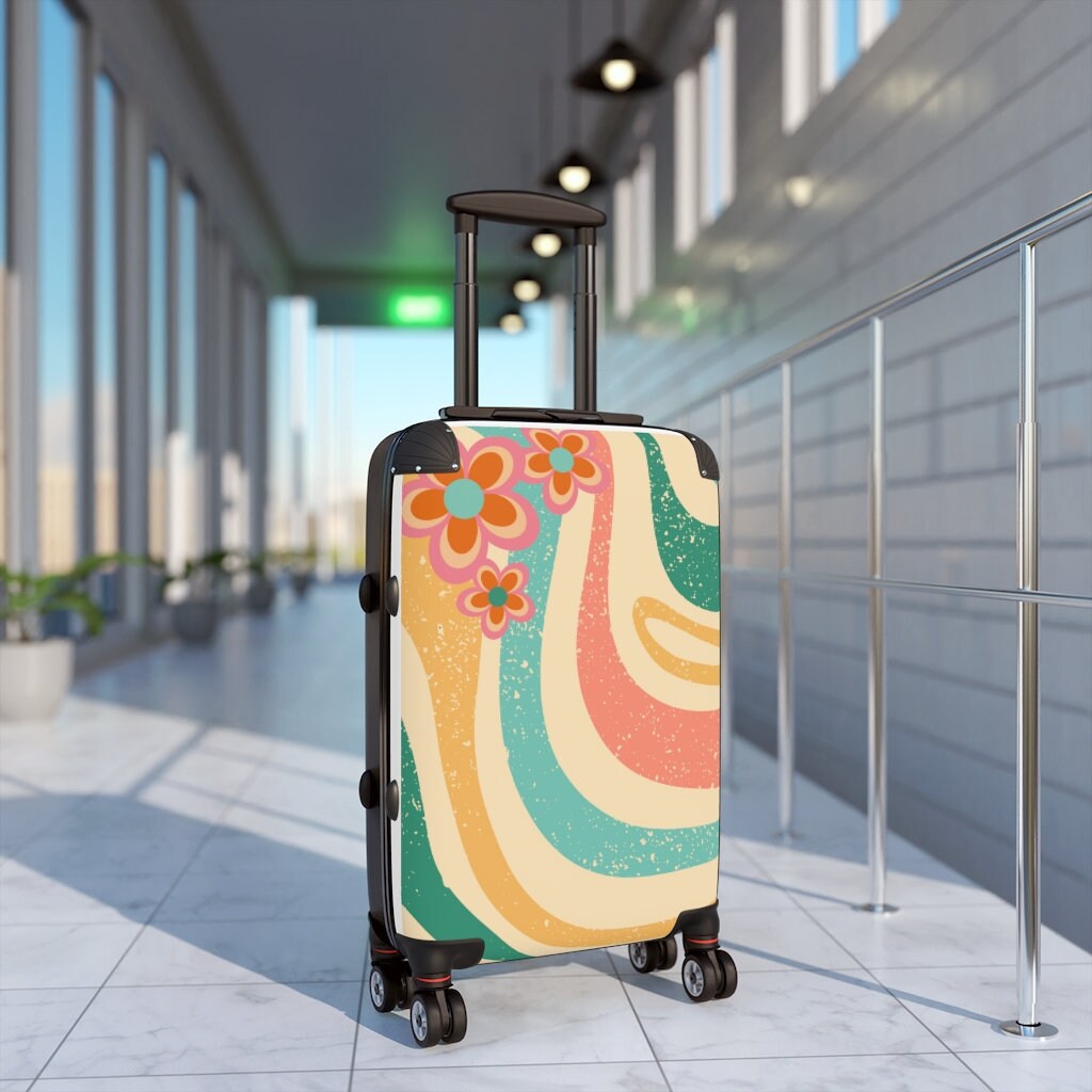 Retro Suitcase, Gifts for Travelers Luggage, Black Owned Shops, Gifts for her, Carry on Bag, Self Care Gift, Teenagers, Christmas Gifts, y2k