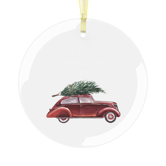 Vintage style Glass Ornament, 2022 ornament, Best friend gift, Christmas ornament, Realtor Gift, First Christmas