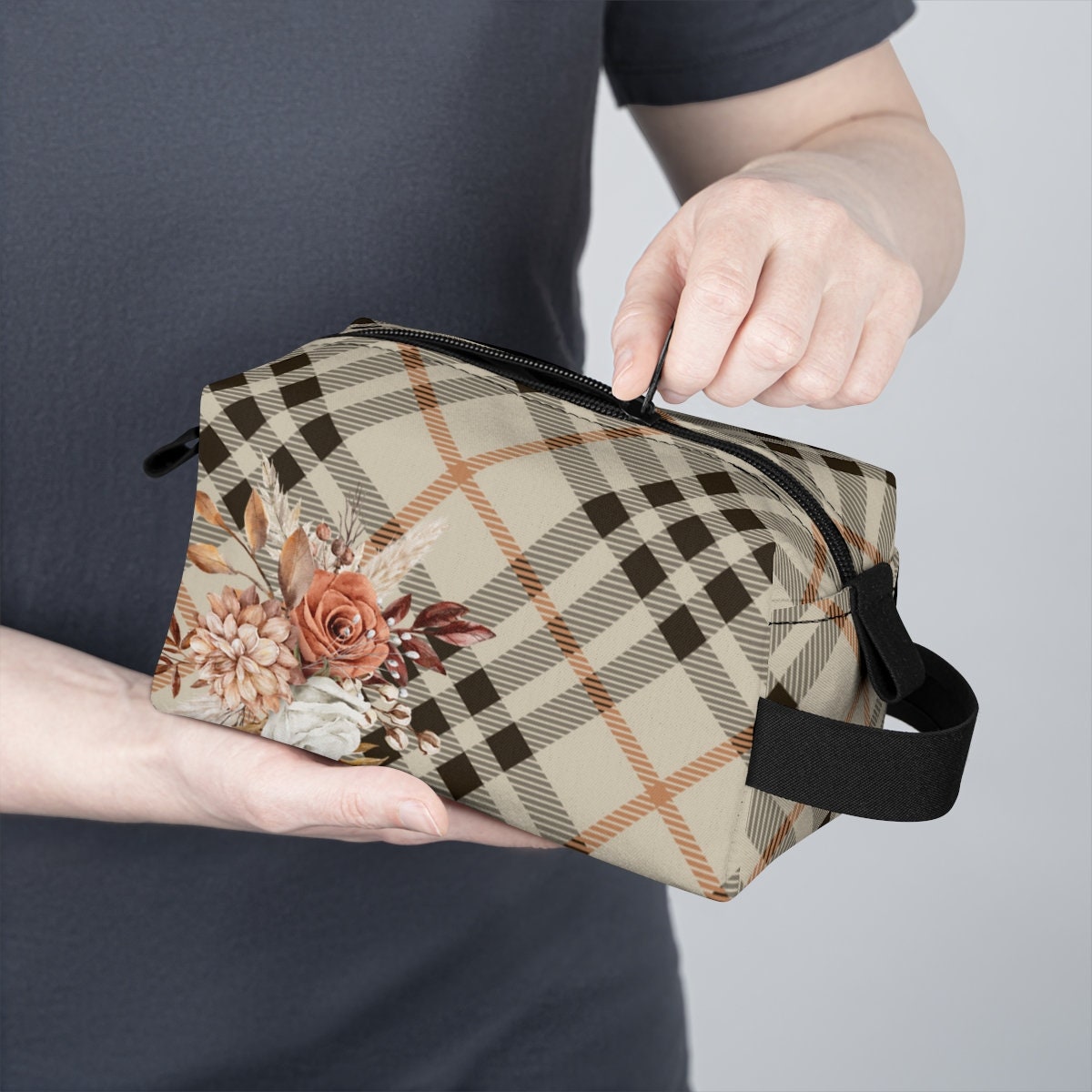 Dark Academia Toiletry Bag, Make up bag, custom makeup bag, monogram makeup bag, small makeup bag, toiletry bag women, Christmas gift