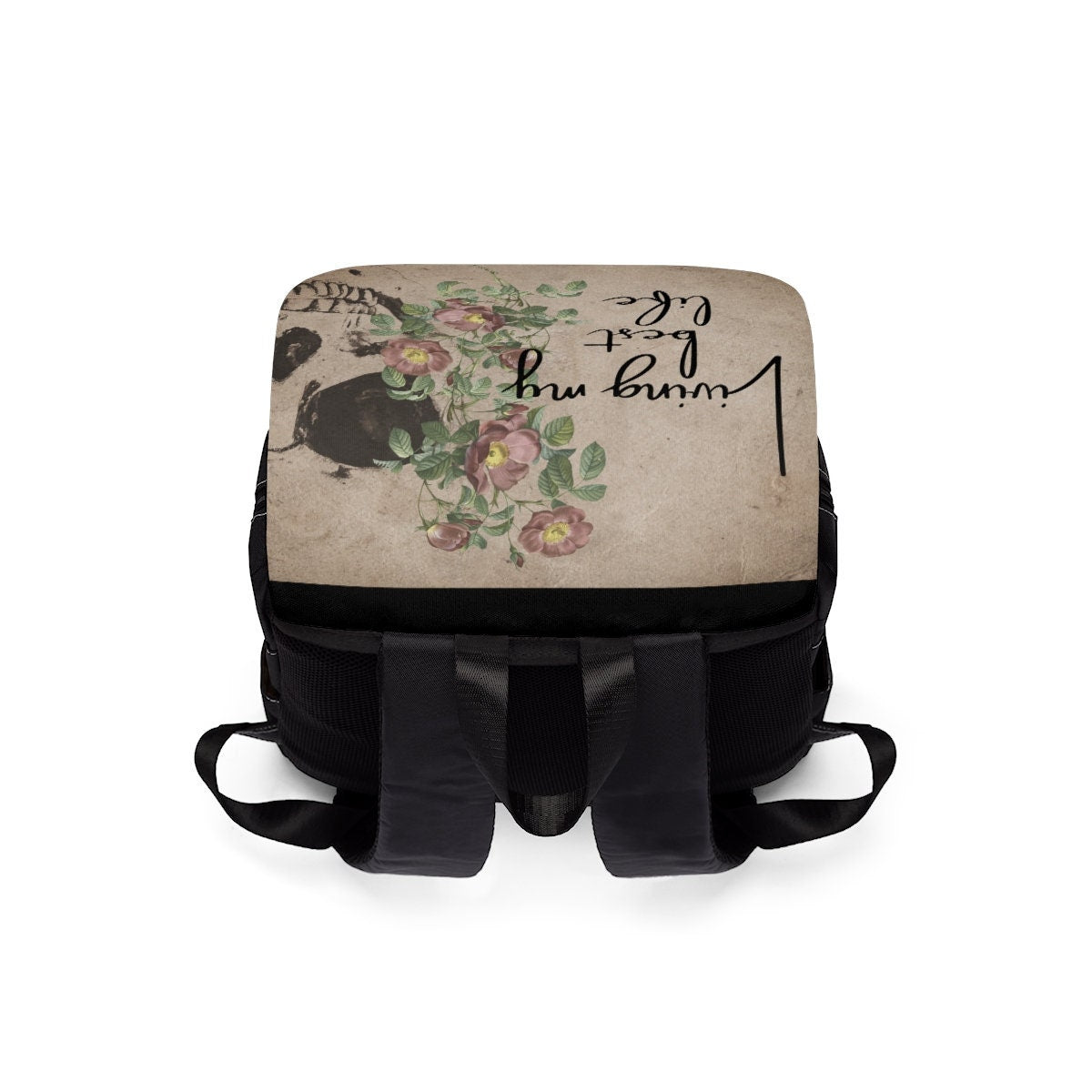 Dark Academia Casual Shoulder Backpack, Travel Backpack, canvas backpack, cute backpack, Goblincore aesthetic, Dark Academia aesthet