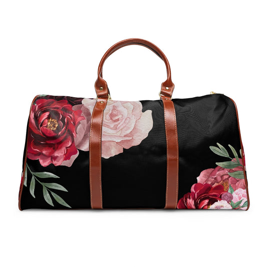 Dark Academia  Travel Bag, Weekender Bag, , Black Owned Shops, Dark Cottagecore Christmas Gift, Self Care Kit, Overnight bag. Botanical