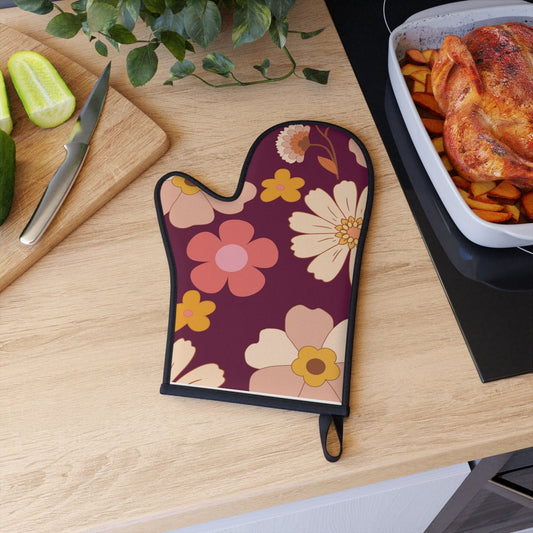 Retro decor Oven Mitt, oven mitts, Eclectic aesthetic, Kitchen oven mitt, kitchen accessories, baking accessories, kitchen gifts for her