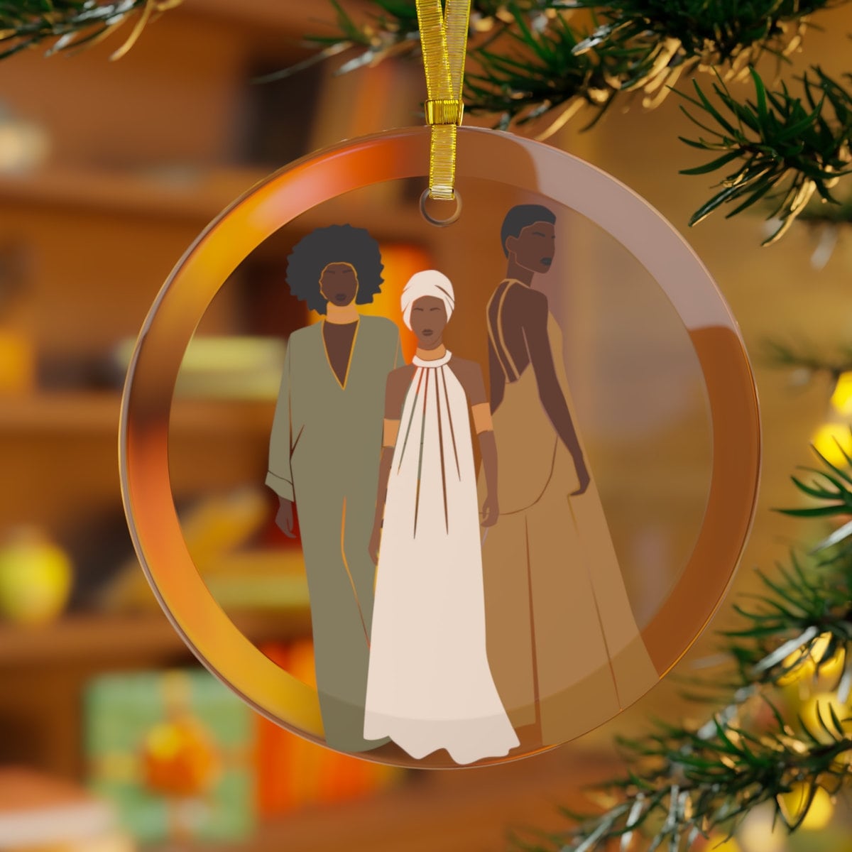 Black Girl Magic Glass Ornament, 2022 ornament, Best friend gift, African American Woman, girl boss Christmas ornament, gift for Sister